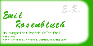 emil rosenbluth business card